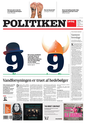 Prima pagina Politiken di oggi - Quotidiano estero