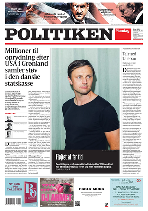 Prima pagina Politiken di oggi - Quotidiano estero