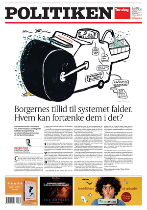 Prima pagina Politiken di oggi - Quotidiano estero