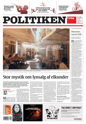 Prima pagina Politiken di oggi - Quotidiano estero