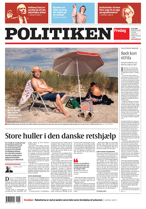 Prima pagina Politiken di oggi - Quotidiano estero