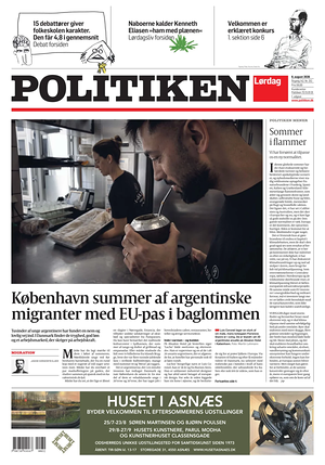 Prima pagina Politiken di oggi - Quotidiano estero