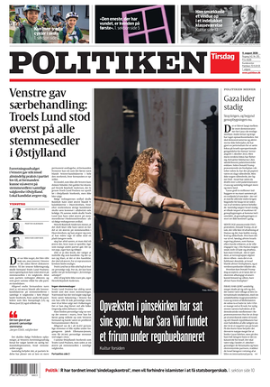 Prima pagina Politiken di oggi - Quotidiano estero