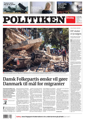 Prima pagina Politiken di oggi - Quotidiano estero