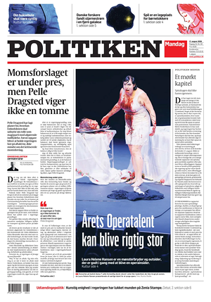 Prima pagina Politiken di oggi - Quotidiano estero