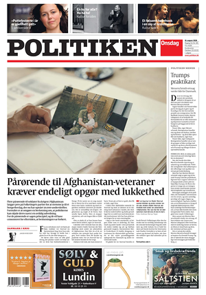 Prima pagina Politiken di oggi - Quotidiano estero
