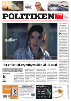 Prima pagina Politiken di oggi - Quotidiano estero