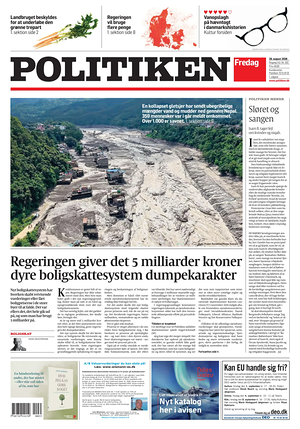 Prima pagina Politiken di oggi - Quotidiano estero
