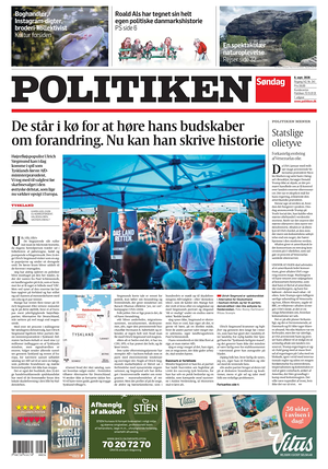 Prima pagina Politiken di oggi - Quotidiano estero