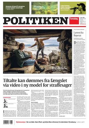 Prima pagina Politiken di oggi - Quotidiano estero