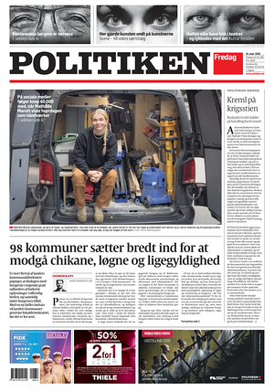 Prima pagina Politiken di oggi - Quotidiano estero