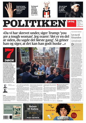 Prima pagina Politiken di oggi - Quotidiano estero