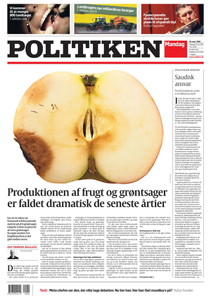 Prima pagina Politiken di oggi - Quotidiano estero
