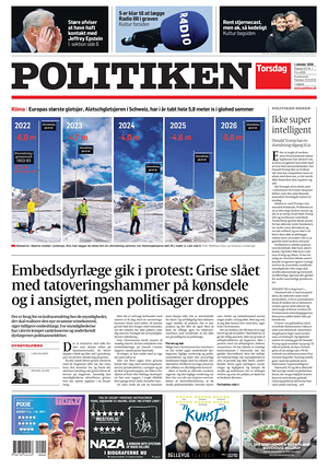 Prima pagina Politiken di oggi - Quotidiano estero