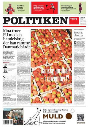 Prima pagina Politiken di oggi - Quotidiano estero