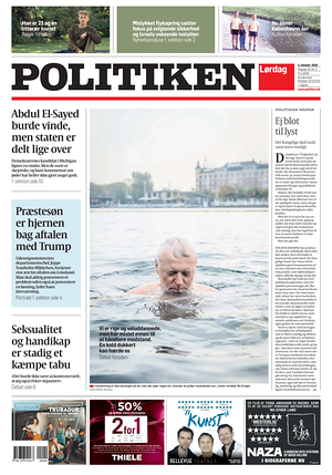 Prima pagina Politiken di oggi - Quotidiano estero