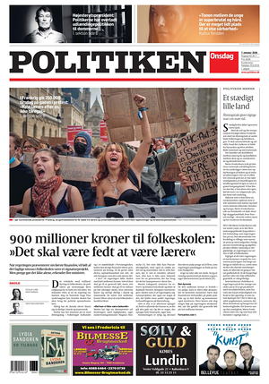 Prima pagina Politiken di oggi - Quotidiano estero