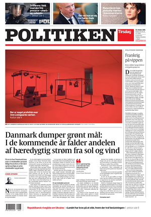 Prima pagina Politiken di oggi - Quotidiano estero