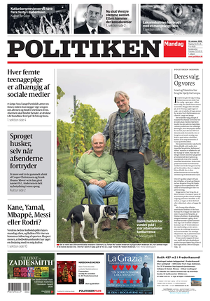 Prima pagina Politiken di oggi - Quotidiano estero