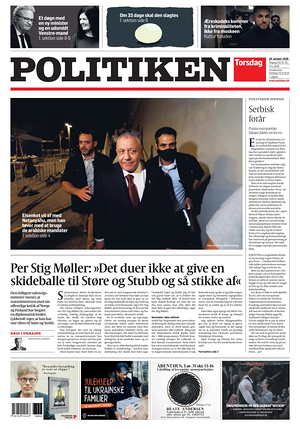 Prima pagina Politiken di oggi - Quotidiano estero