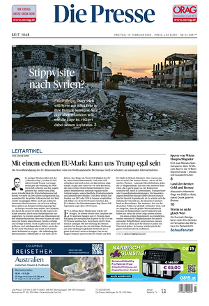 Prima pagina Die Presse di oggi - Quotidiano estero