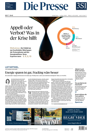 Prima pagina Die Presse di oggi - Quotidiano estero