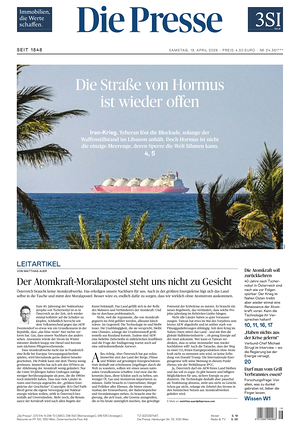 Prima pagina Die Presse di oggi - Quotidiano estero