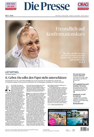 Prima pagina Die Presse di oggi - Quotidiano estero