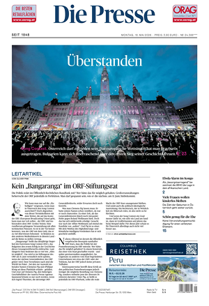 Prima pagina Die Presse di oggi - Quotidiano estero