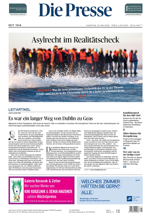 Prima pagina Die Presse di oggi - Quotidiano estero