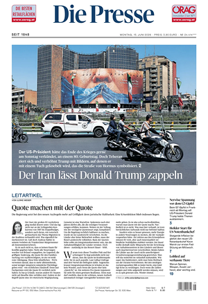 Prima pagina Die Presse di oggi - Quotidiano estero