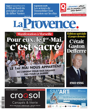 Une de La Provence Marseille du jour - Journal régional