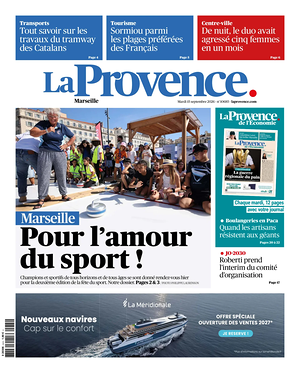 Une de La Provence Marseille du jour - Journal régional