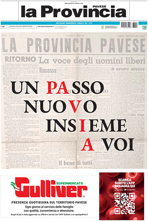 Prima pagina La Provincia Pavese di oggi - Quotidiano regionale
