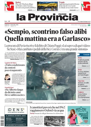 Prima pagina La Provincia Pavese di oggi - Quotidiano regionale