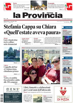 Prima pagina La Provincia Pavese di oggi - Quotidiano regionale