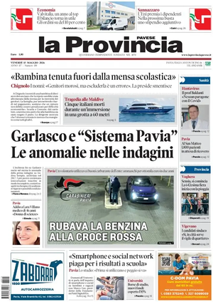 Prima pagina La Provincia Pavese di oggi - Quotidiano regionale