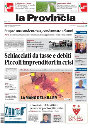 Prima pagina La Provincia Pavese di oggi - Quotidiano regionale