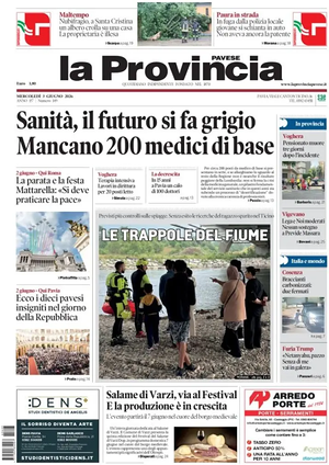 Prima pagina La Provincia Pavese di oggi - Quotidiano regionale