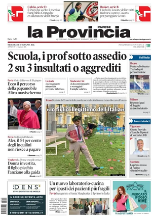 Prima pagina La Provincia Pavese di oggi - Quotidiano regionale