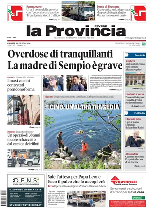 Prima pagina La Provincia Pavese di oggi - Quotidiano regionale