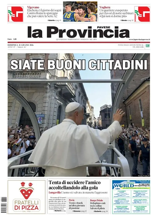 Prima pagina La Provincia Pavese di oggi - Quotidiano regionale