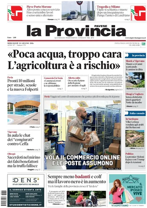Prima pagina La Provincia Pavese di oggi - Quotidiano regionale