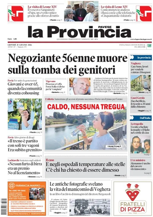 Prima pagina La Provincia Pavese di oggi - Quotidiano regionale