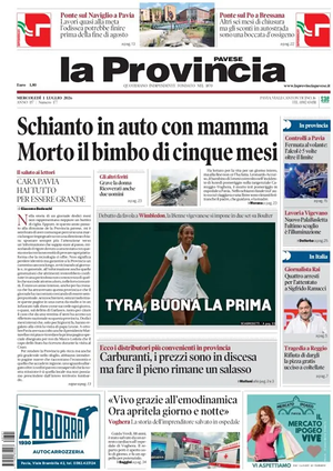 Prima pagina La Provincia Pavese di oggi - Quotidiano regionale
