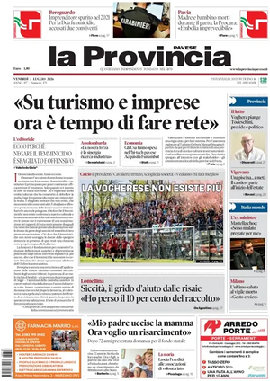 Prima pagina La Provincia Pavese di oggi - Quotidiano regionale