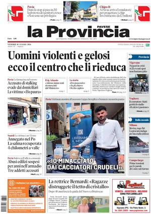 Prima pagina La Provincia Pavese di oggi - Quotidiano regionale
