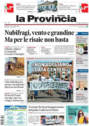 Prima pagina La Provincia Pavese di oggi - Quotidiano regionale