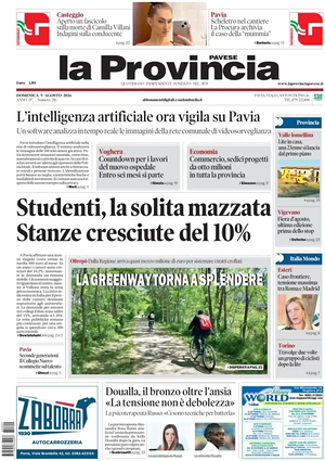 Prima pagina La Provincia Pavese di oggi - Quotidiano regionale