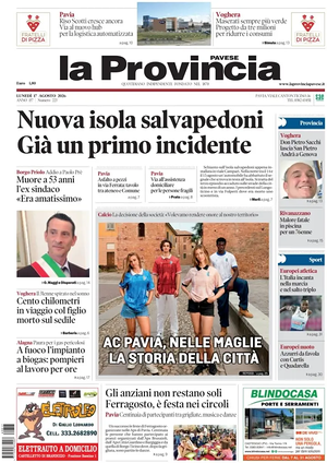 Prima pagina La Provincia Pavese di oggi - Quotidiano regionale
